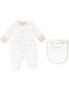 Emporio Armani Babies' Logo Print Romper Set In White