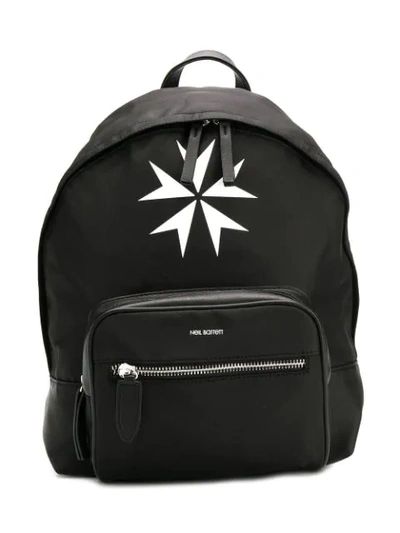 Neil Barrett Kids' Chevron Backpack In Black