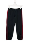 Gucci Kids' Logo Trackpants In Blue