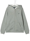 Polo Ralph Lauren Teen Hooded Sweatshirt In Grey