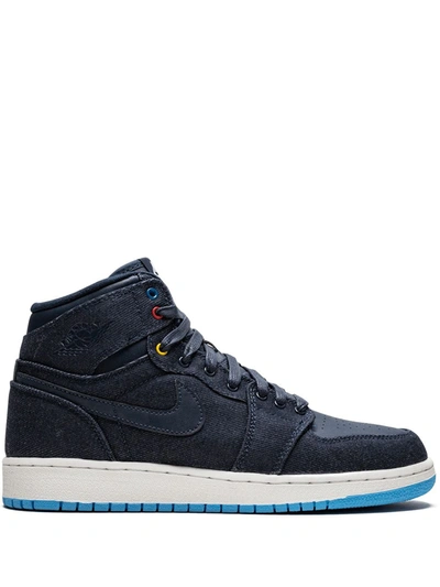 Jordan Kids' Air  1 Retro High Bg Sneakers In Blue