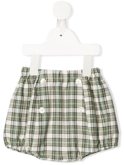 Siola Babies' Check Print Shorts In Green