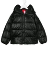 Ai Riders On The Storm Kids' Textured Puffer Jacket In Black