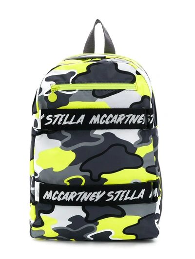 Stella Mccartney Kids' Camouflage Print Backpack In Grey