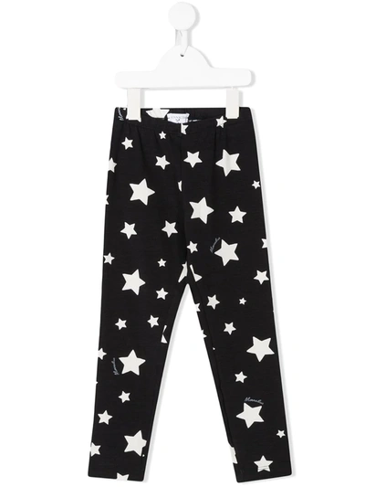 Monnalisa Kids' Star-print Leggings In Blue