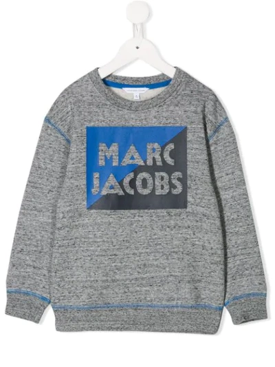 Marc Jacobs Kids' Sweatshirt Mit Logo-print In Grigio