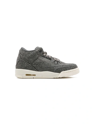 Jordan Kids' Air  3 Retro Wool Bg Sneakers In Grey