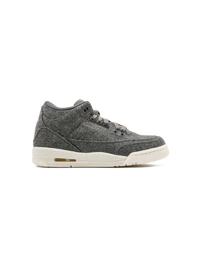 Jordan Kids' Air  3 Retro Wool Bg Trainers In Grey