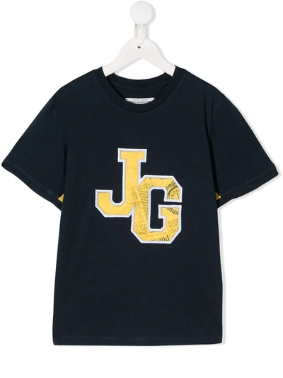 John Galliano Kids' Varsity T-shirt In Blue