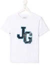 John Galliano Kids' Logo Print T-shirt In White