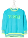 Alberta Ferretti Kids' Tuesday Knit Jumper In Blue