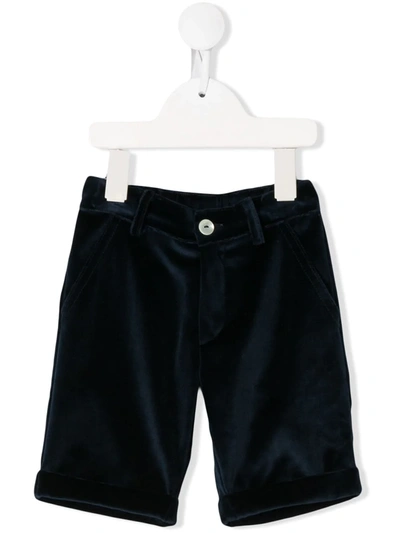 Siola Babies' Velvet Shorts In Blue