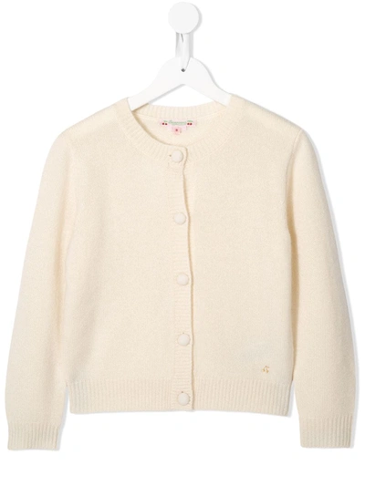 Bonpoint Kids' Cashmere Relaxed-fit Cardigan In White