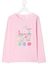 Simonetta Kids' My Cup Of Tea Top In Pink