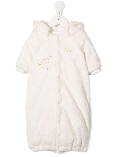 Familiar Babies' Hooded Padded Romper In White