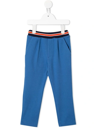 Familiar Kids' Striped Waistband Track Trousers In Blue