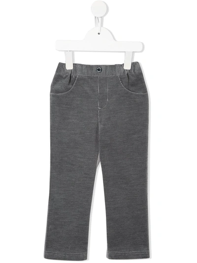 Familiar Kids' Two-tone Corduroy Trousers In Grey