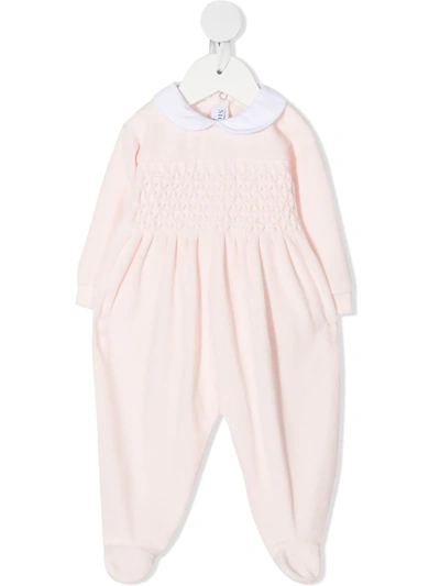 Siola Babies' Diamond-knit Pattern Pyjamas In Pink