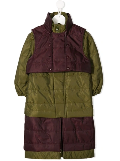 Wolf & Rita Kids' Raul Quilted Coat In Green