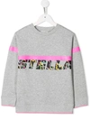 Stella Mccartney Kids' Graphic Logo Sweatshirt In Grey