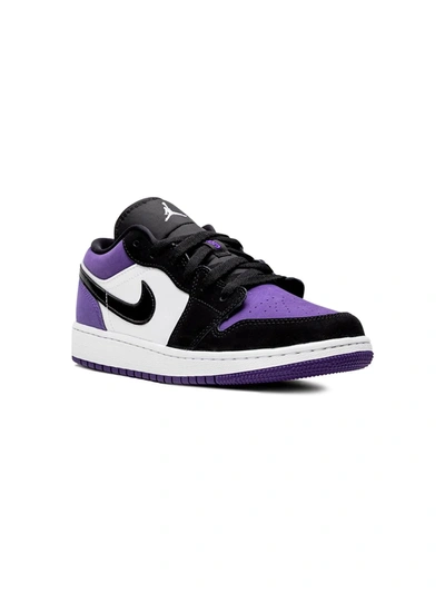 Jordan Kids' Air  1 Low "court Purple" Sneakers In Black