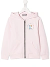 Balmain Kids' Branded Hoodie In Pink