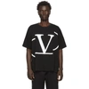 Valentino Deconstructed Vlogo Cotton T-shirt In Black