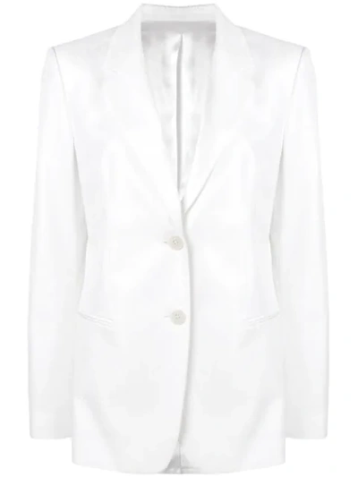 Helmut Lang Cotton-blend Twill Blazer In White