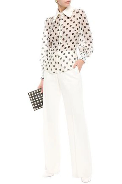 Zimmermann Embellished Polka-dot Linen And Silk-blend Gauze Shirt In Ivory