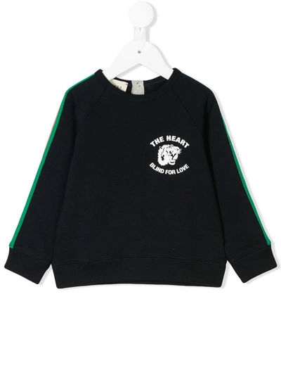 Gucci Babies' Pullover Mit Tigermotiv In Blue