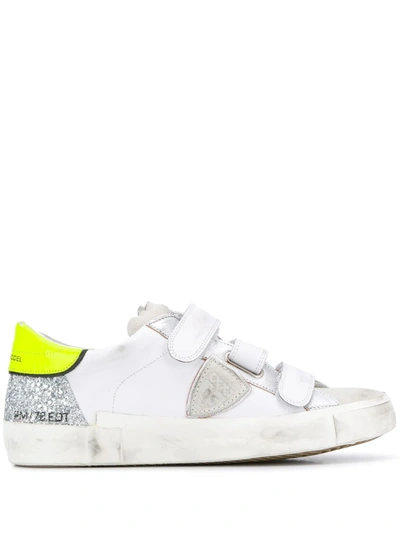 Philippe Model Rips Trainers In White