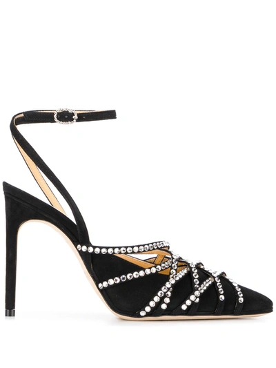 Giannico Daisy Slingback Pumps In Black