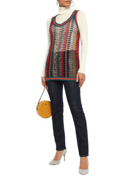 Missoni Open-knit Wool-blend Tank In Multicolor