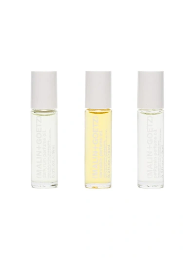 Malin + Goetz Dark Rum, Pettigrain And Cannabis Perfume Oil Set In Yellow