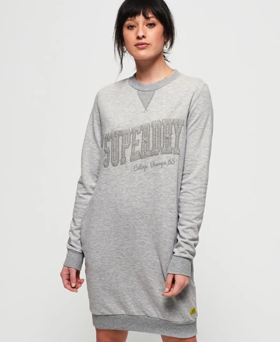 Superdry Tonal Sweat Dress In Grey | ModeSens