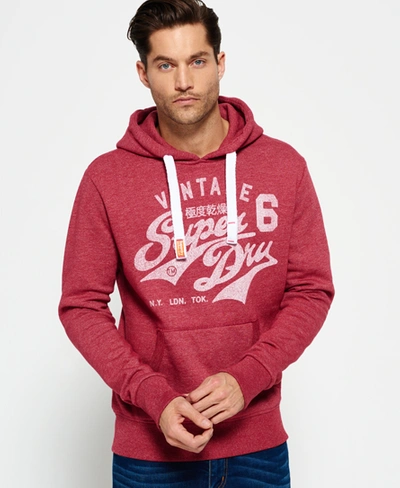 Superdry Stacker Reworked Classic Hoodie In Red