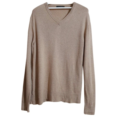 Pre-owned Calvin Klein Collection Cashmere Pull In Beige
