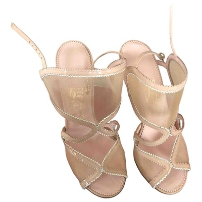 Pre-owned Ferragamo Leather Sandals In Pink