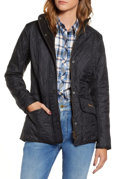 Barbour Cavalry Polarquilt Quilted Utility Jacket In Black