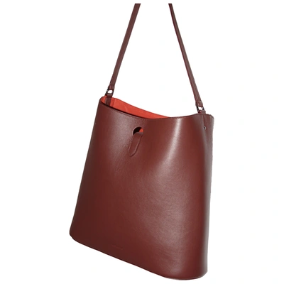 Pre-owned Jil Sander Leather Handbag In Burgundy