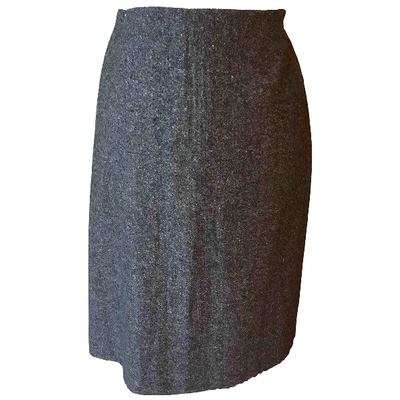 Pre-owned Claudie Pierlot Grey Wool Skirt