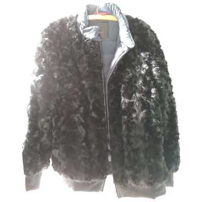 Pre-owned Peuterey Faux Fur Jacket In Black