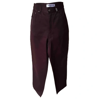 Pre-owned Sonia Rykiel Purple Cotton Jeans