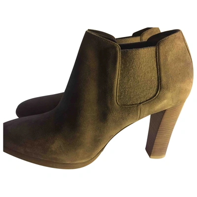 Pre-owned Loro Piana Ankle Boots In Khaki