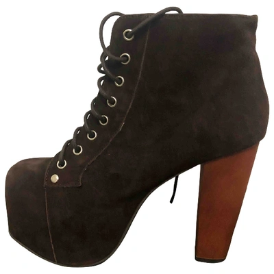Pre-owned Jeffrey Campbell Buckled Boots In Brown