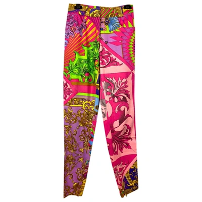 Pre-owned Versace Straight Trousers In Other