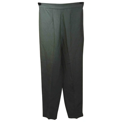 Pre-owned Paul Smith Linen Trousers In Green