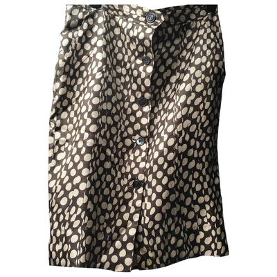 Pre-owned Paul Smith Silk Mid-length Skirt In Beige