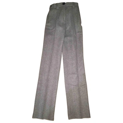 Pre-owned Wales Bonner Wool Straight Trousers In Brown