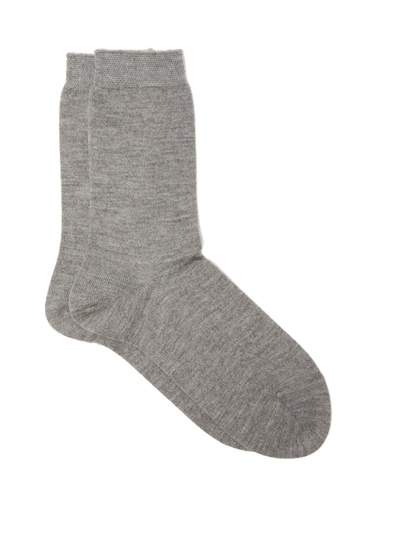 Falke No.1 Cashmere-blend Socks In 3390 Light Grey Mel